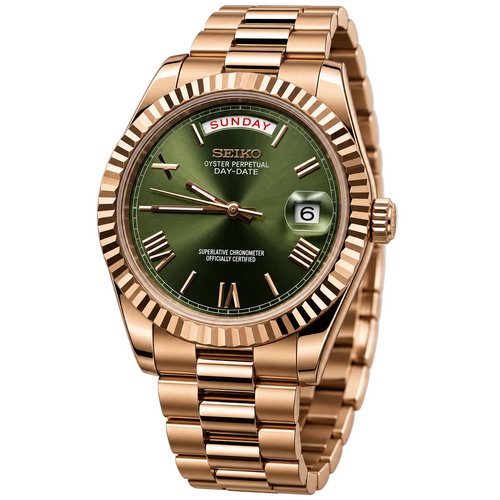 DayDate Rose Gold Roman Olive Make your time