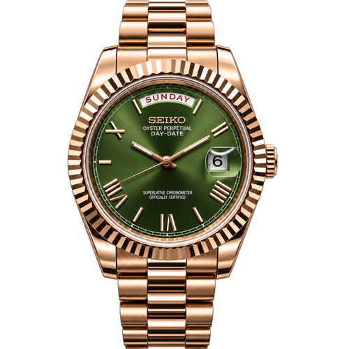 DayDate Rose Gold Roman Olive Make your time