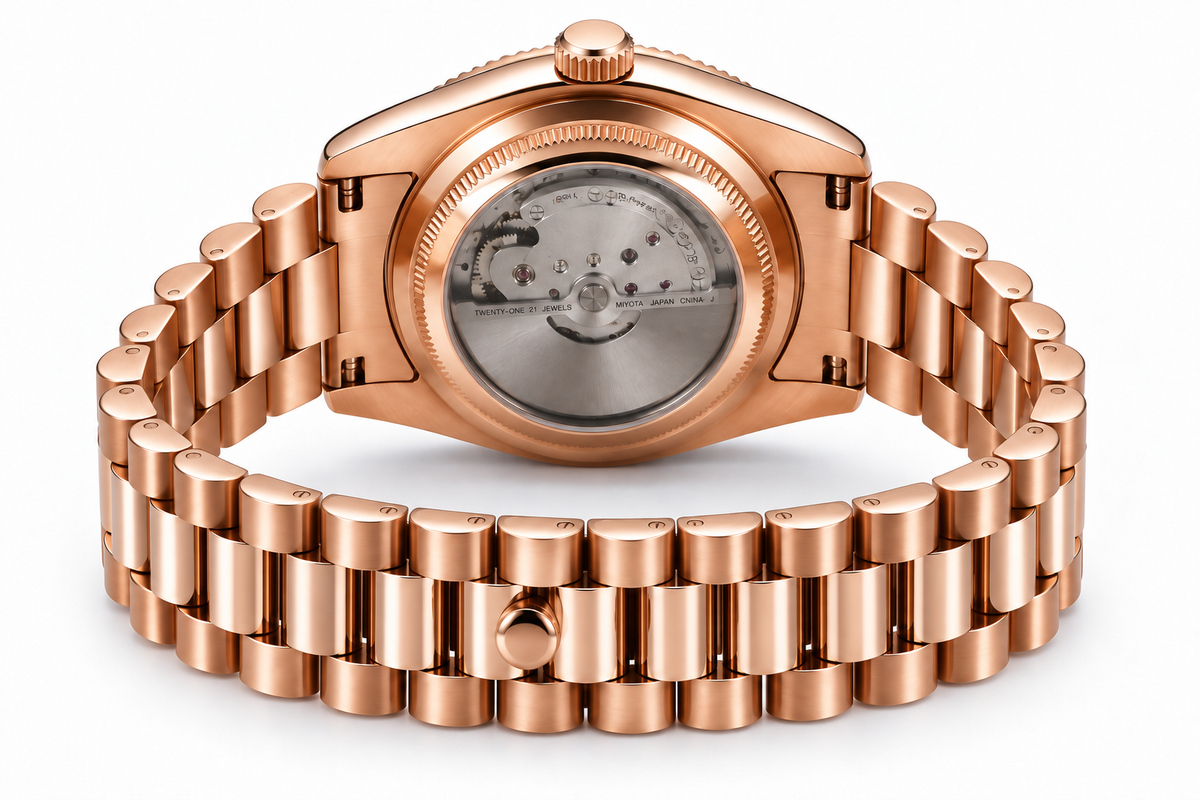 DayDate Rose Gold Roman Olive Make your time