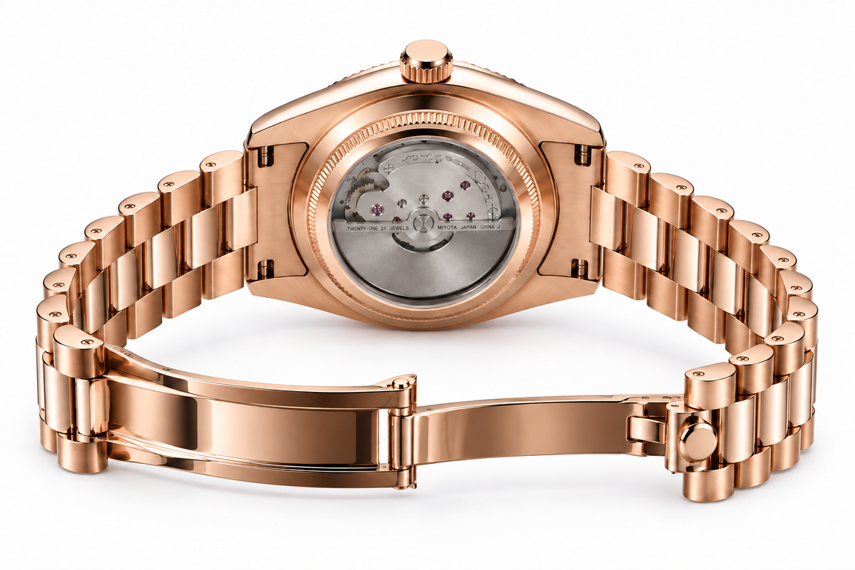 DayDate Rose Gold Roman Chocolate Make your time