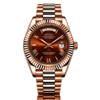 DayDate Rose Gold Roman Chocolate Make your time