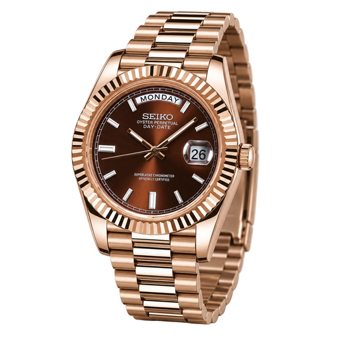 DayDate Rose Gold Chocolate Make your time