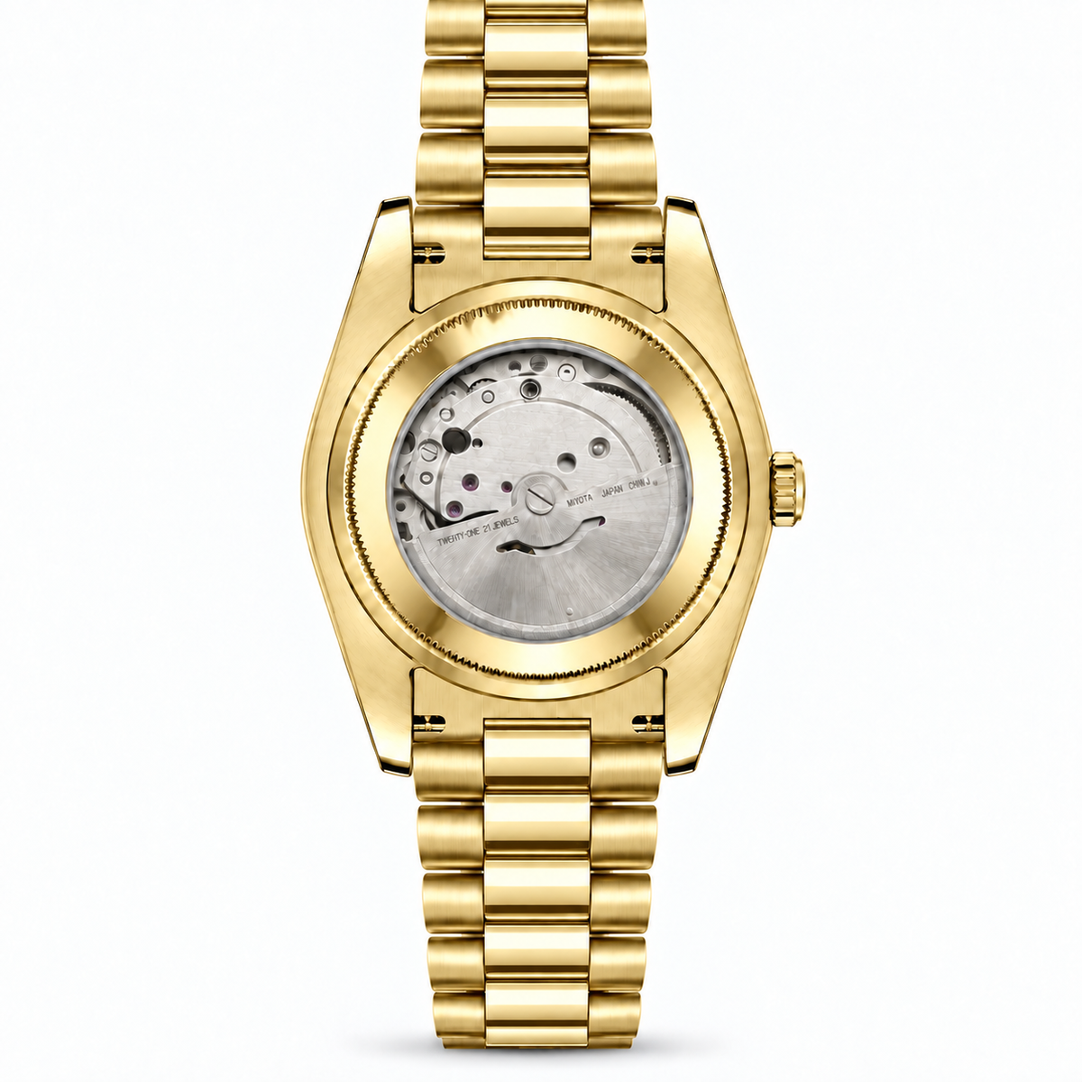 DayDate White & Gold Arab Make your time
