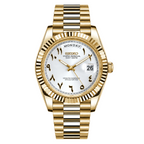 DayDate White & Gold Arab Make your time