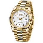 DayDate White & Gold Arab Make your time