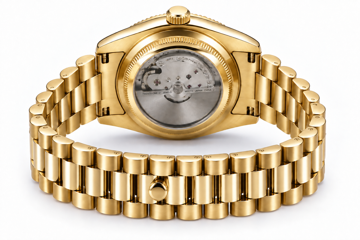DayDate White & Gold Arab Make your time