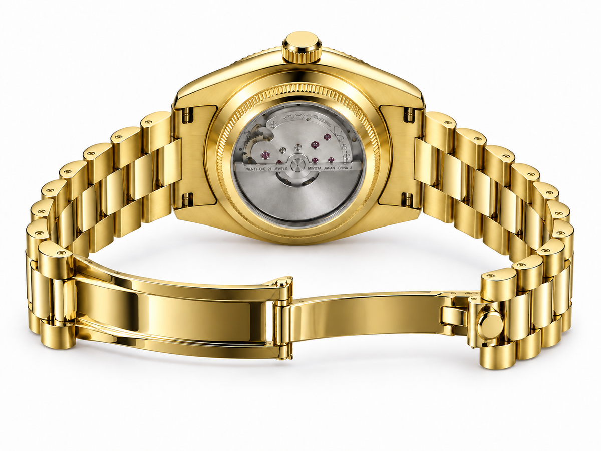 DayDate White & Gold Arab Make your time