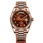DayDate Rose Gold Arab Chocolate Make your time