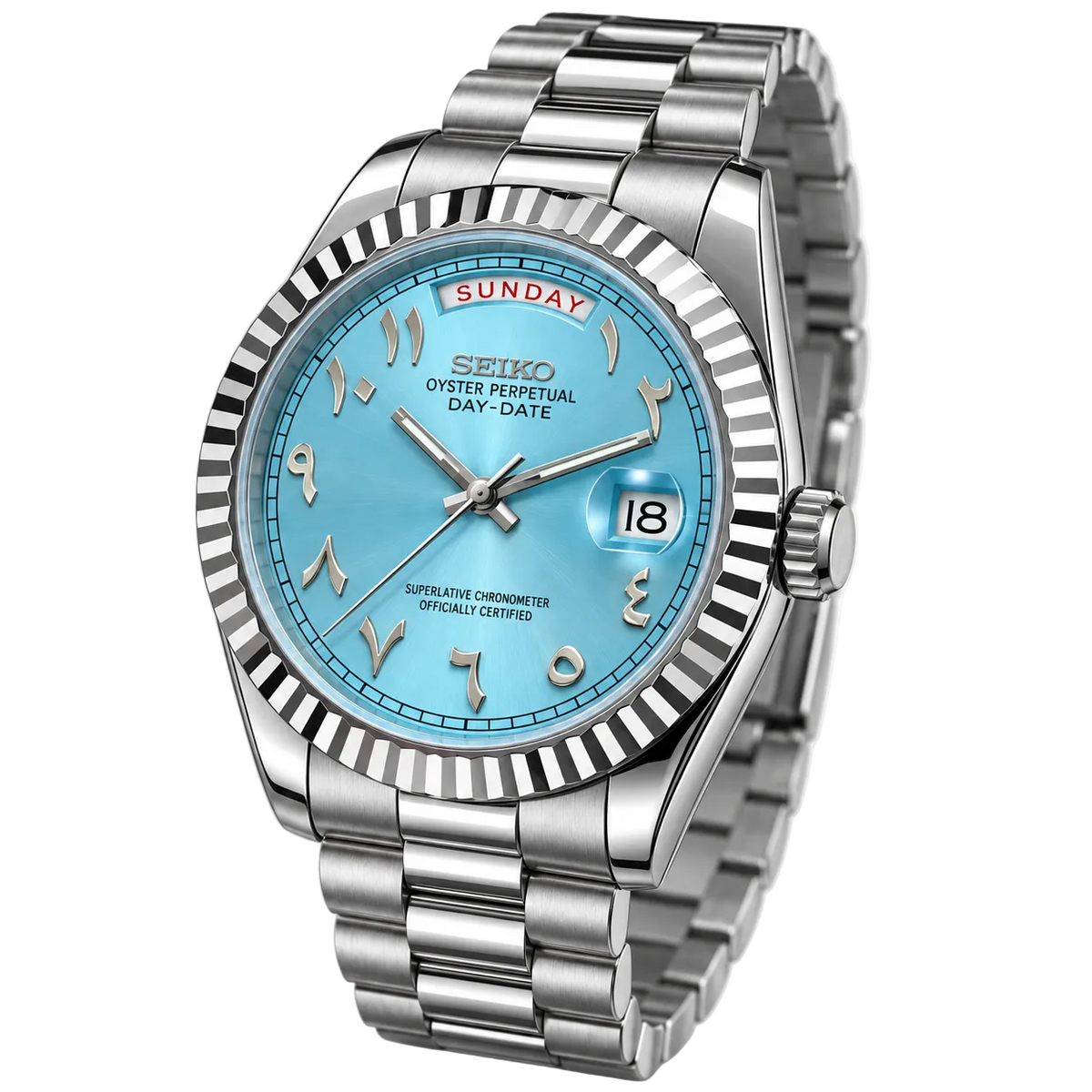 DayDate Arab Ice Blue Make your time