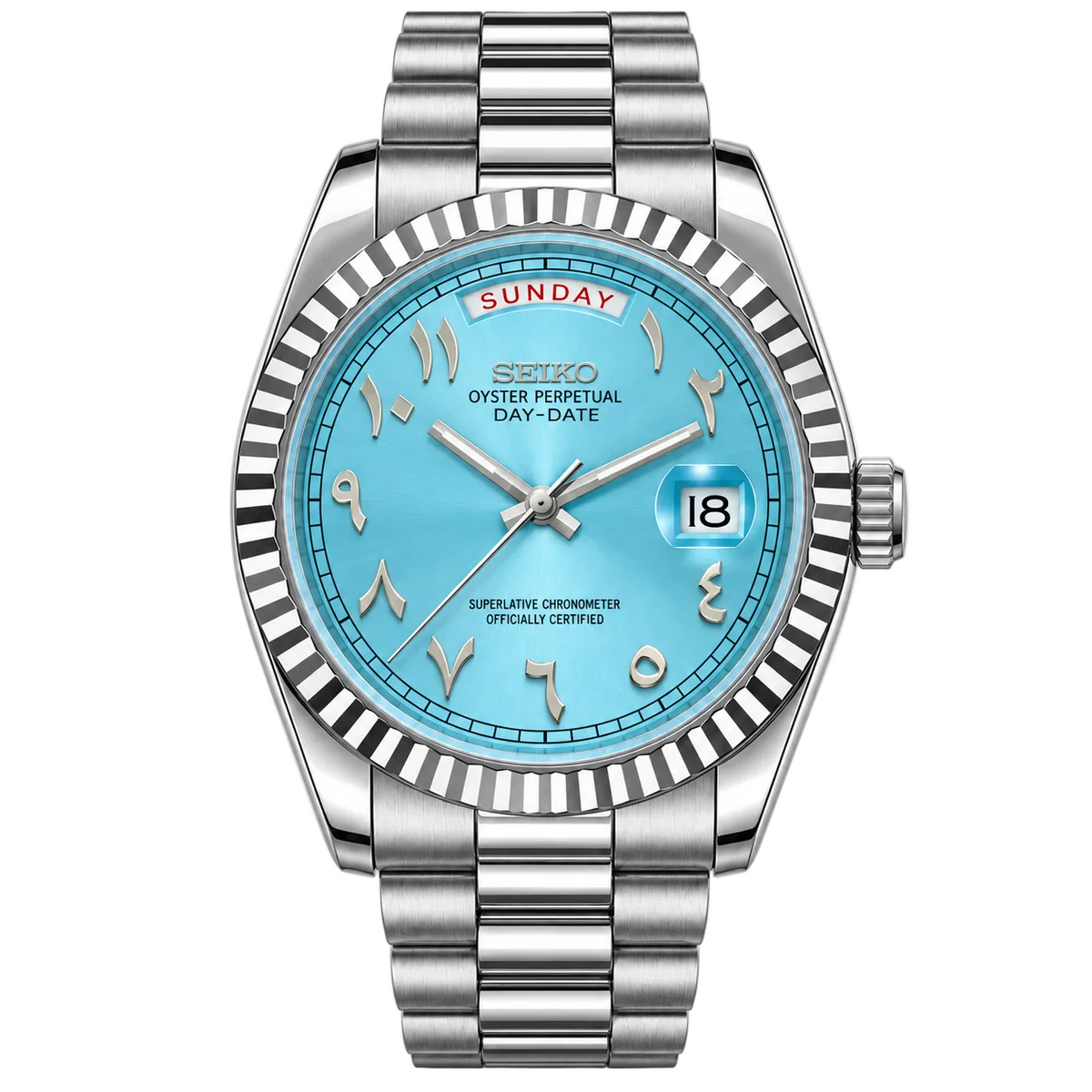 DayDate Arab Ice Blue Make your time